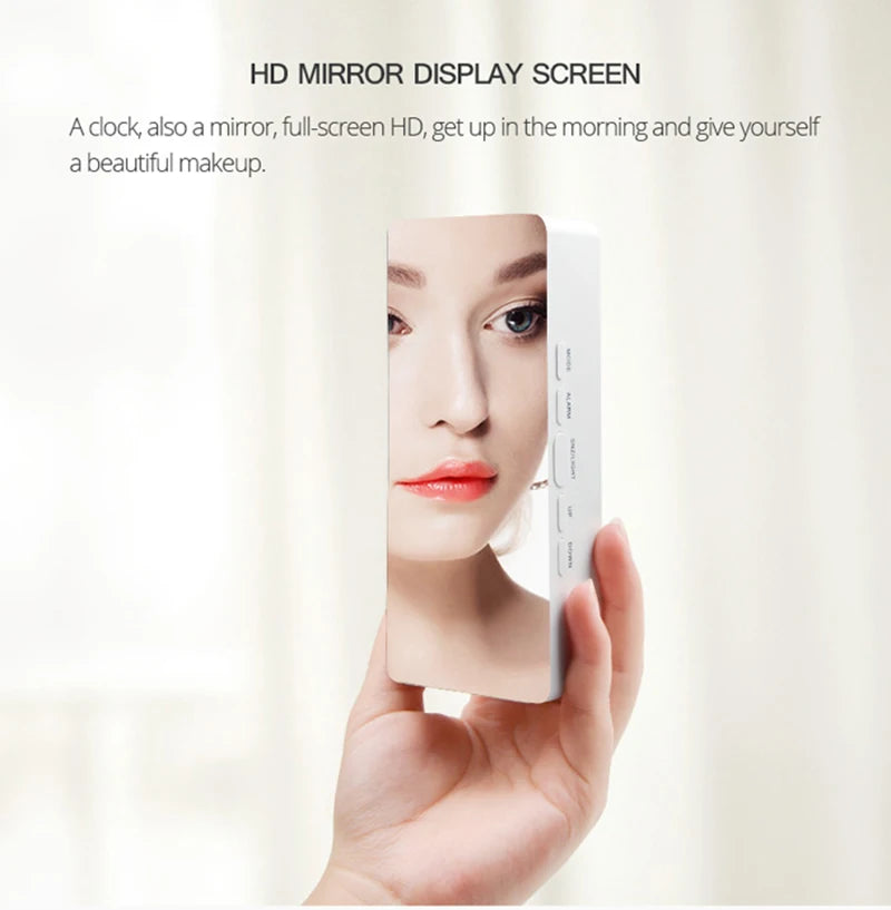 Digital Alarm Clock LED Electronic Desktop Clock with Temperature for Bedroom Home Office Teens Kids