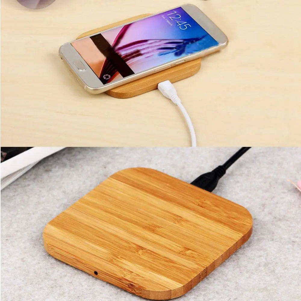 Portable for Qi Wireless Charger Charging Slim Wood Pad For iPhone 8/iPhone 8 Plus/iPhone X Smart Phone Wireless Charger Pad For