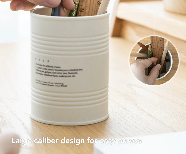 Fashionable Pen Holder, Student Office Desktop, Simple And Creative Circular Multifunctional Makeup Brush Storage Buck