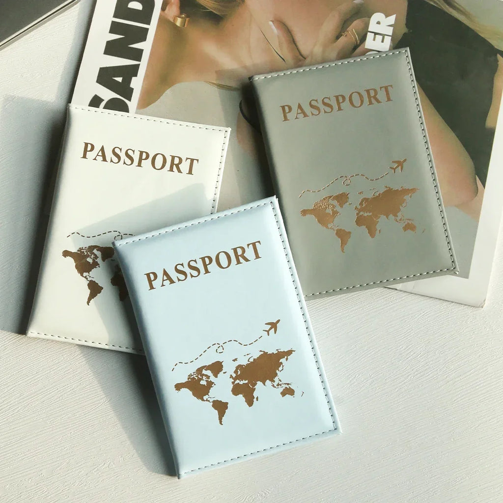 Slim Passport Holder Cove Map PU Passport Holder Travel Essential Cruise Must Have Passport Holders Portable for All Country