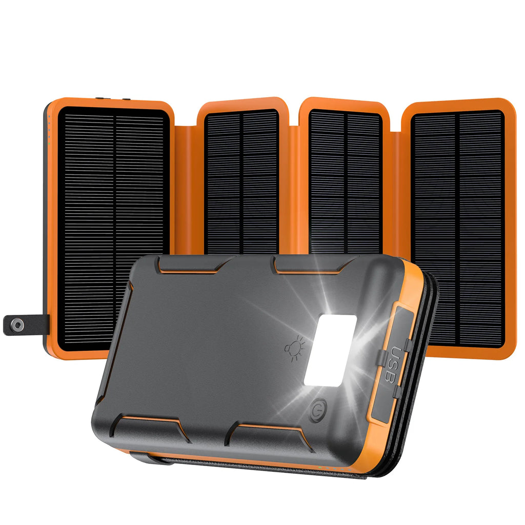 Portable Solar Power Bank,50000mAh External Solar Power Supply,Compatible with IOS Android USB-A And USB-C Charging Outdoor Camp