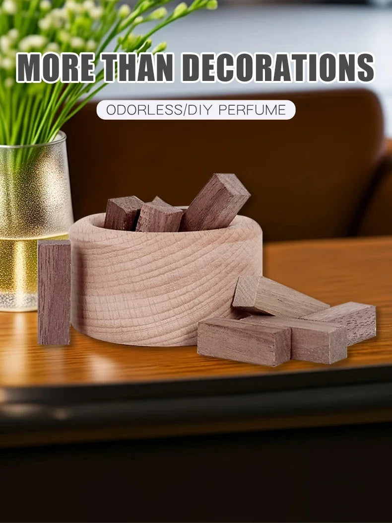 No Perfume Wood Aroma Diffuser Home Fragrance Accessories Room Decor Wooden Ornaments Aromatherapy Car Air Freshener Decorations