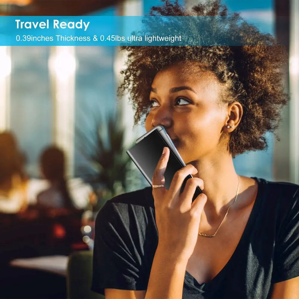 20000mAh 5V/2.1A Portable Power Bank Battery Pack for Heated Vest Jacket Pants Socks USB Power Bank for phone with Flashlight