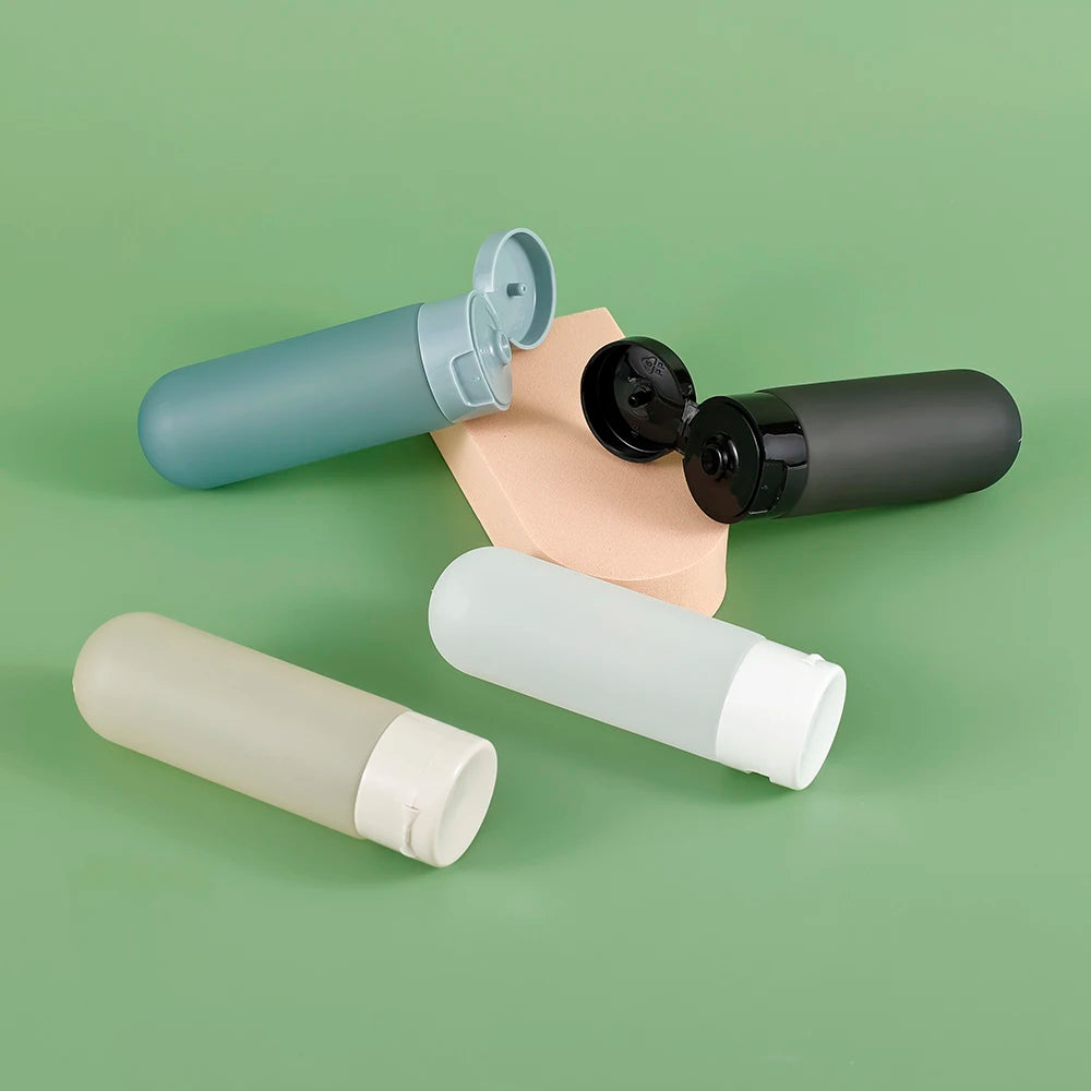 4 Pcs Travel Bottles for Toiletries, Refillable Containers Plastic Toiletry Leak Proof for Lotion Body Wash with Tag and Bag