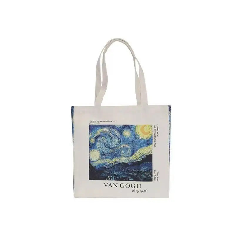 Van Gogh Morris Shoulder Bags for Women Vintage Shopping Bag with Handle Zipper Casual Canvas Tote Bag Bolsa Feminina