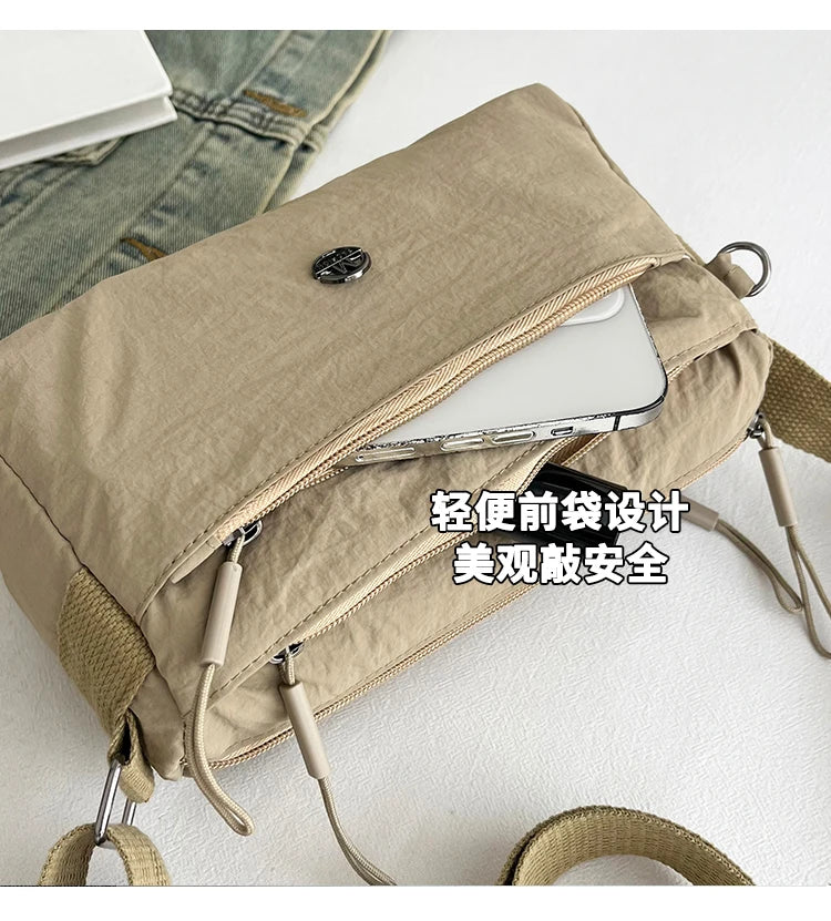 Crossbody bag for ladies - new trendy canvas shoulder bag that is versatile and fashionable, lightweight and spacious, featuring