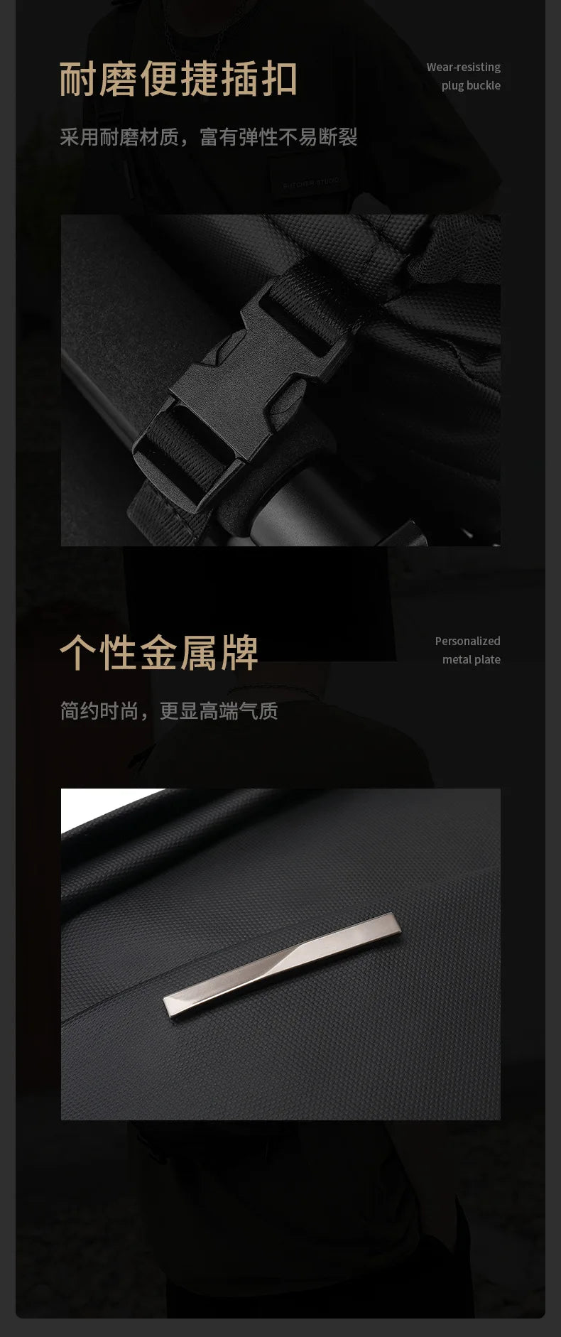 X001 Crossbody Bag Men's Bag  Work Clothes Motorcycle Backpack Functional Postman Riding Single Shoulder Bag Small Men's Bag