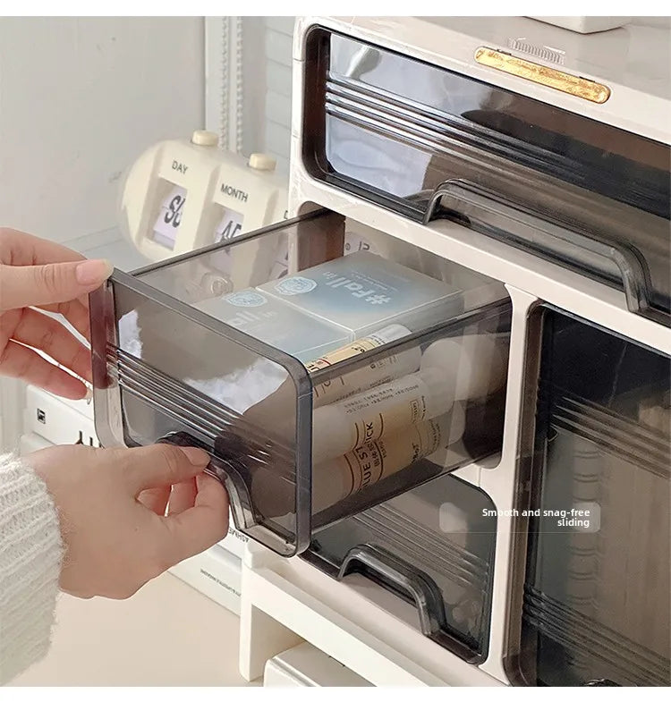 Desktop Organizer Box Der Sle Office Desk Cosmetic Storage Ra Dormi Home Study Desk Arrangement Plastic Rectangle