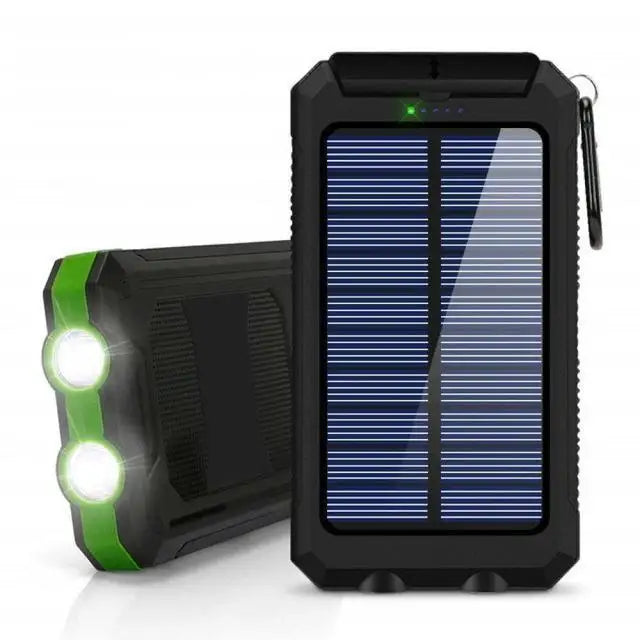 Solar Power Bank 80000mAh Portable Charging Poverbank External Battery Charger Strong Light LDE Light for All Smartphones