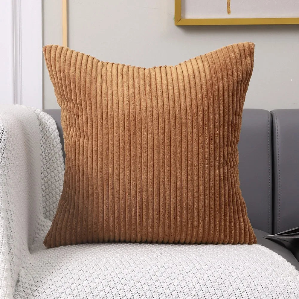 1 Pc Corduroy Decorative Throw Pillow Cover Soft Boho Striped Pillow Covers Modern Farmhouse Home Decor