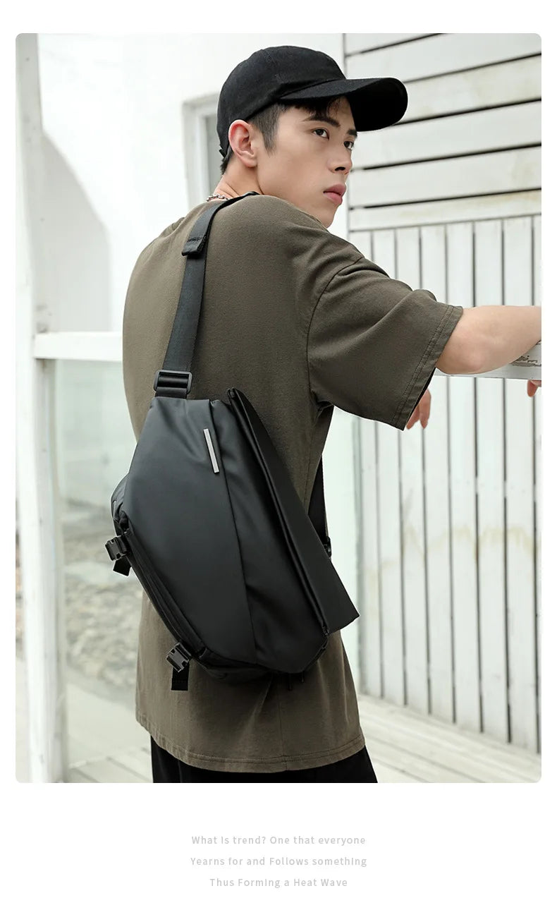 X001 Crossbody Bag Men's Bag  Work Clothes Motorcycle Backpack Functional Postman Riding Single Shoulder Bag Small Men's Bag