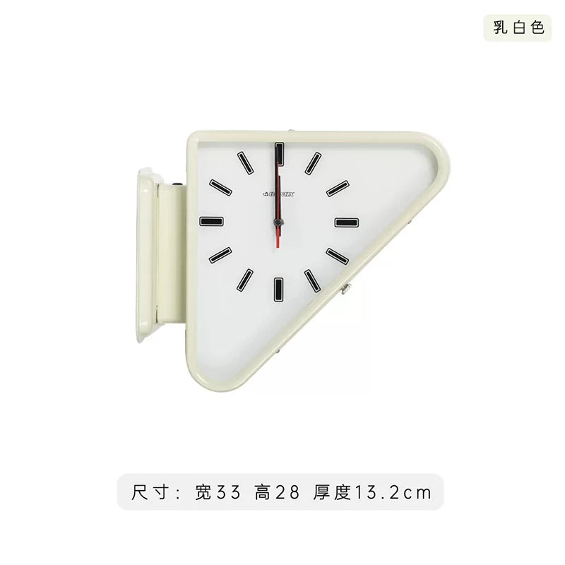 Living Room Minimalism Clocks Two-sided Wall Clocks Triangle Modern Clock Mechanism Silent Design Clock Watch for Decoration