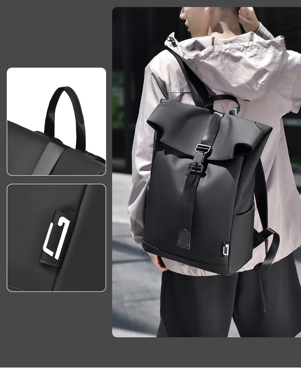 British Style Backpack For Men New Luxury Brand Urban Daily Back Pack 14-16 Laptop Backpacks Waterproof Student Bagpack Male