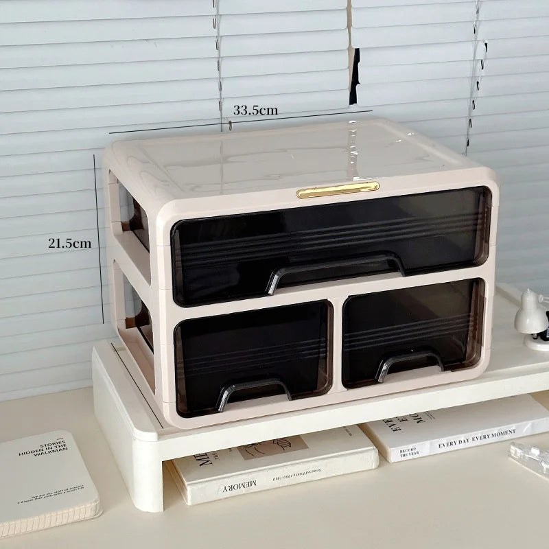 Desktop Organizer Box Der Sle Office Desk Cosmetic Storage Ra Dormi Home Study Desk Arrangement Plastic Rectangle