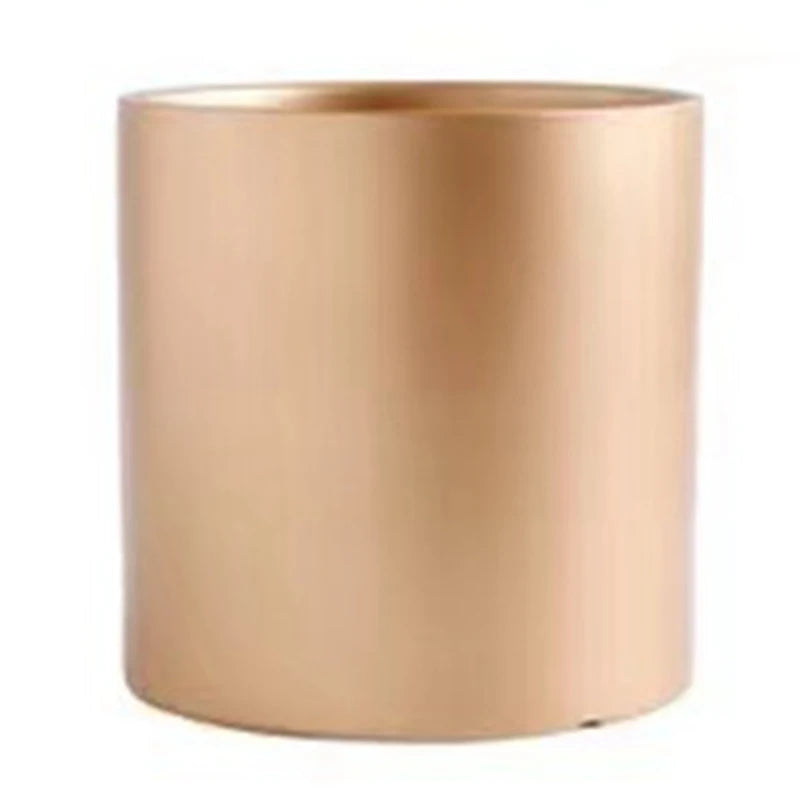 Nordic Ceramic Plant Pot with Tray Colorful Cylinder Succulent Pot Small Planter Flowerpot with Drain Hole Cactus Herb Container