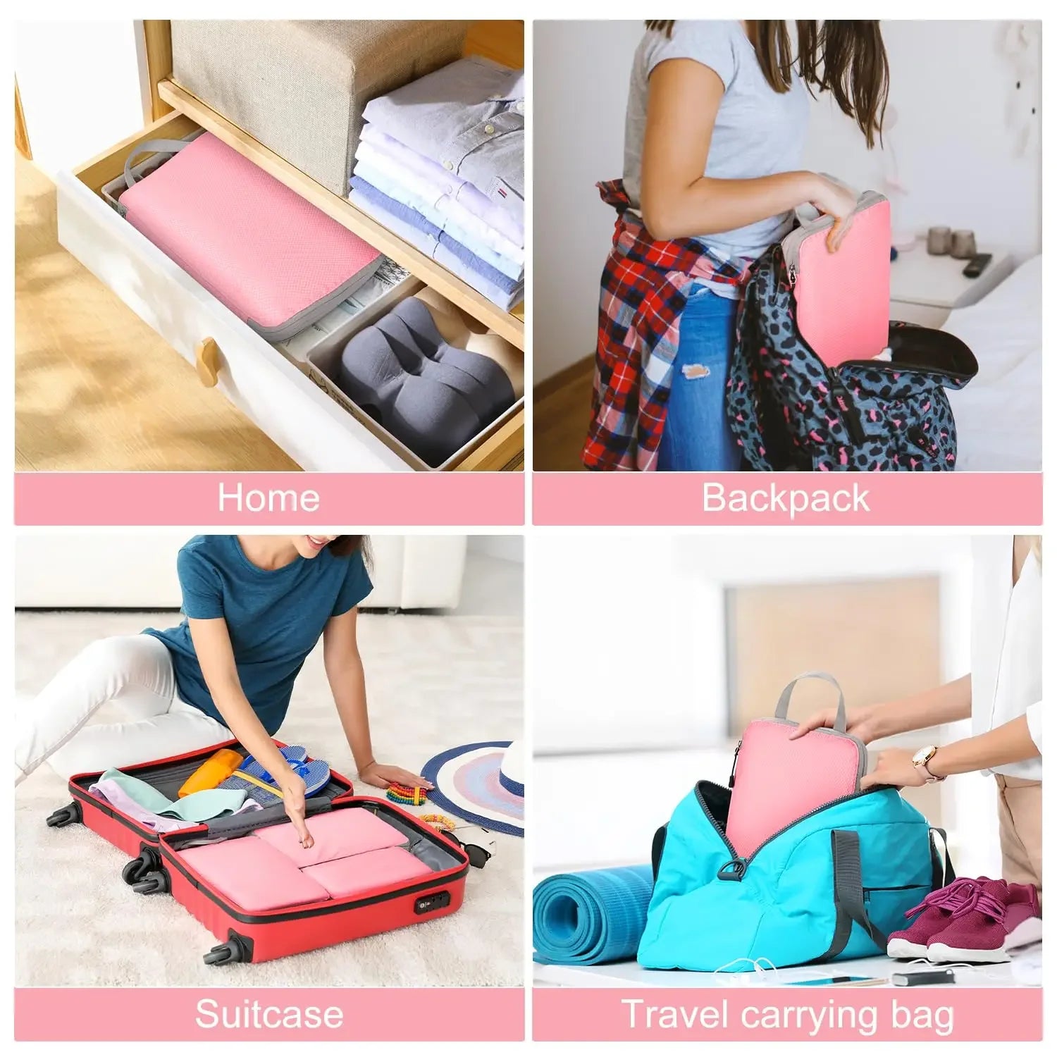 Travel Luggage Organizer Compression Packing Cubes for Carry on Luggage Large Capacity Suitcase Bags Set Waterproof Storage Bags