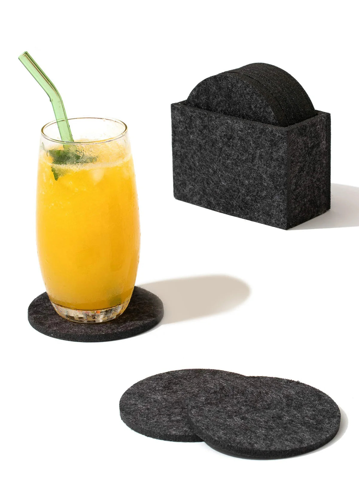 Drink Coasters 10-Piece Set, Non-Slip Heat-Resistant Washable Placemats, Glass and Cup Coasters