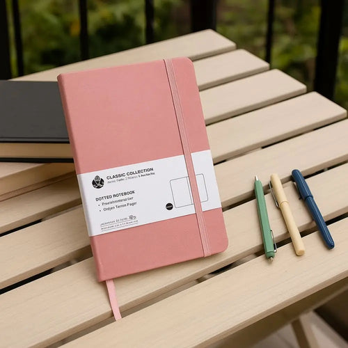 Agenda Premium A5 Notebook Tie-strap Back Pocket Journal Notebook Bookmark Ribbon Pocket Notepad Office