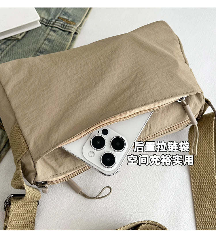 Crossbody bag for ladies - new trendy canvas shoulder bag that is versatile and fashionable, lightweight and spacious, featuring