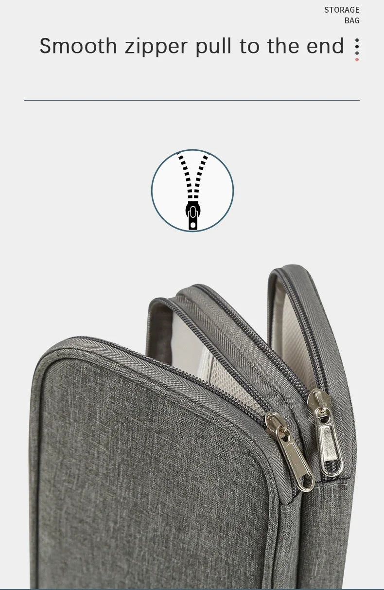 Travel Organizer Bag Cable Storage Organizers Pouch Carry Case Portable Flat waterproof digital double-layer storage bag