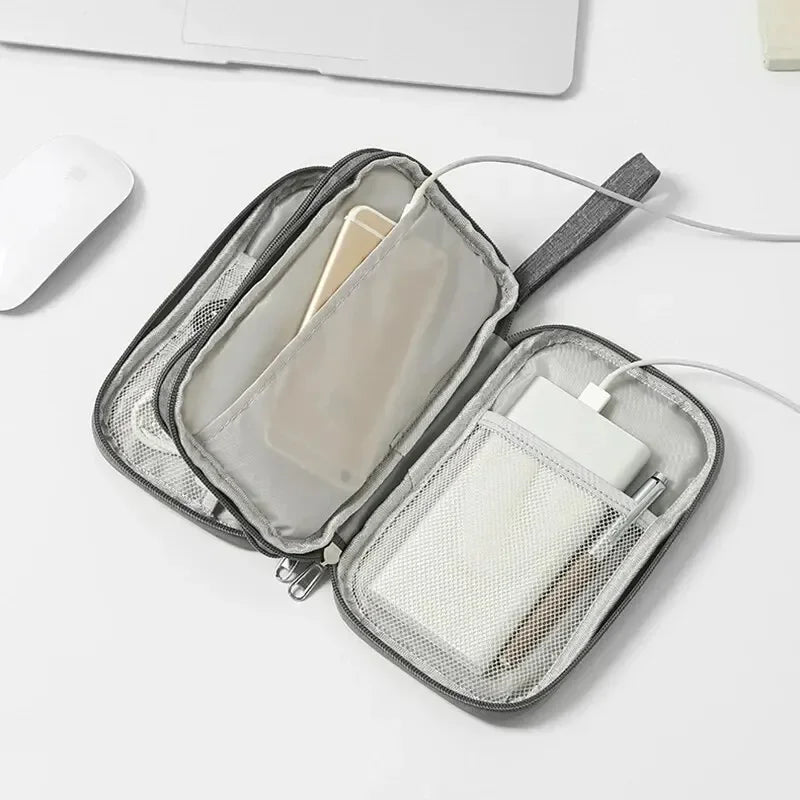 Travel Organizer Bag Cable Storage Organizers Pouch Carry Case Portable Flat waterproof digital double-layer storage bag
