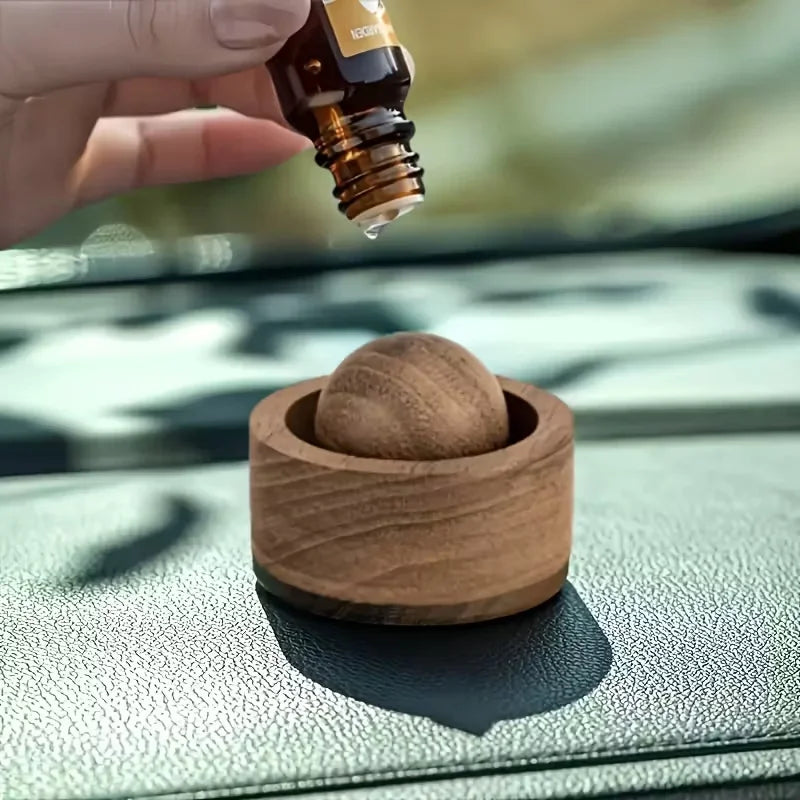Rotating Wooden Aroma Diffuser for Car & Bedroom Diffuser,Air Freshener, Ideal Home Fragrance Gift