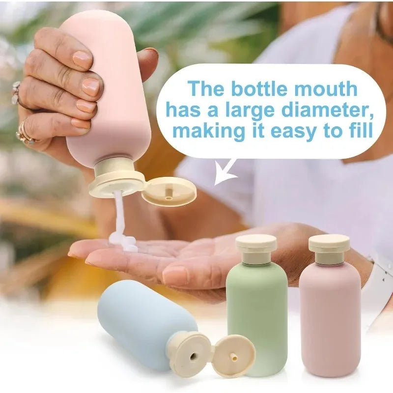 3Pcs for Shampoo Travel Bottles for Toiletries 200ml Refillable Squeeze Travel Container Sub Package Squeeze Bottles