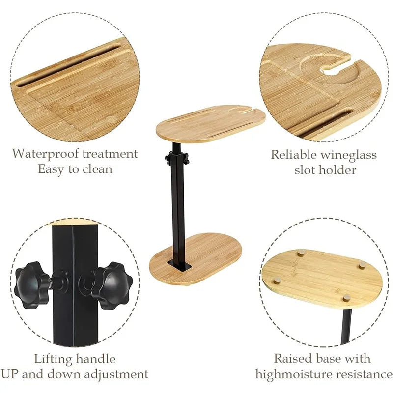 Wooden Bathtub Side Tray,Bamboo Bathtub Tray Table,Height Adjustable Freestanding Bath Caddy Tray Bathtub Side Table Home Spa