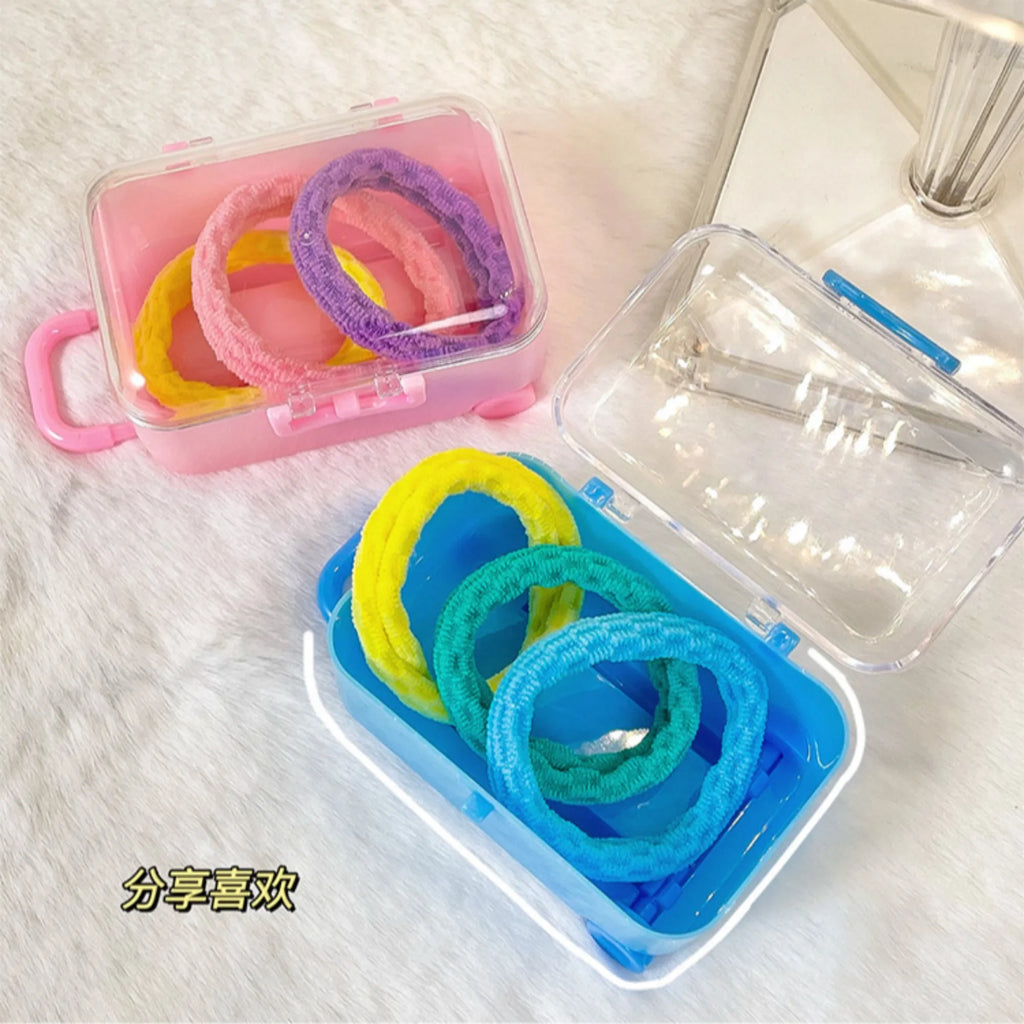 Mini Luggage Storage Box Cute Clear Suitcase Candy Box Creative Wedding Candy Box Small Trolley Case Jewellery Organiser