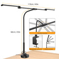 Led Desk Lamp with Clamp Architect Desk Lamp for Home Office 24W Ultra Bright Auto Dimming PC Light Stepless Dimming Table Light