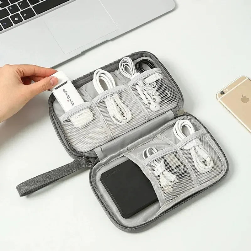 Travel Organizer Bag Cable Storage Organizers Pouch Carry Case Portable Flat waterproof digital double-layer storage bag