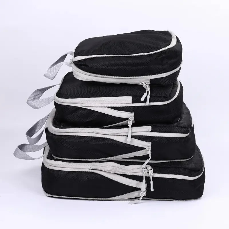 Travel Luggage Organizer Compression Packing Cubes for Carry on Luggage Large Capacity Suitcase Bags Set Waterproof Storage Bags