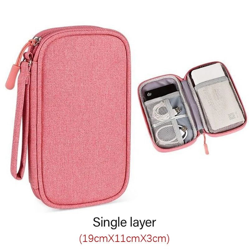 Travel Bag Storage Pouch Portable  Wire Organizer Zipper Bag Holiday Accessories Travel Voyage Indispensable