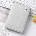 Zippered ID passport case, large capacity ticket organizer card case, travel passport holder A-DH