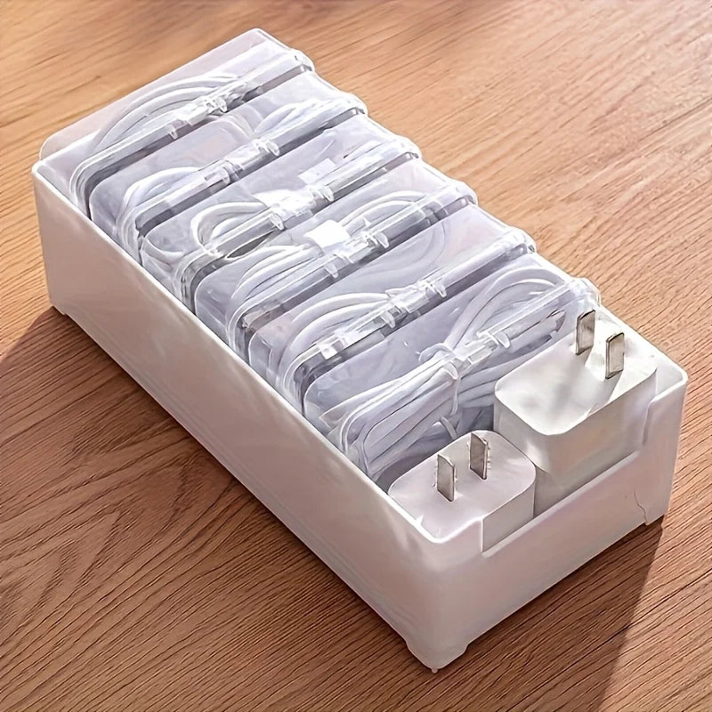 Cable Organizer Boxes -Desktop Cable Management,Charging Cable and Accessories Organizer, Desk&Drawer Organizer for Home Storage