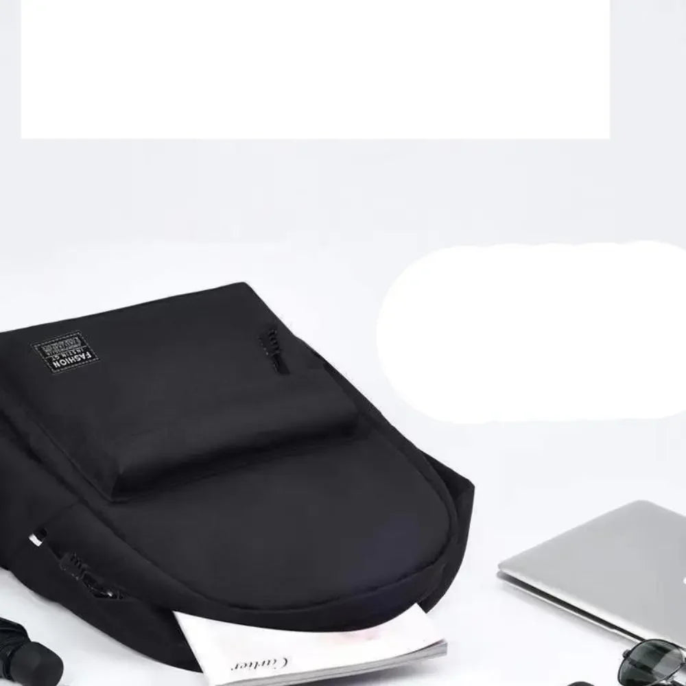 Trendy Men's Minimalist Backpack Versatile Backpack Large Capacity School Student Computer Travel Bag Washable Unisex Backpack