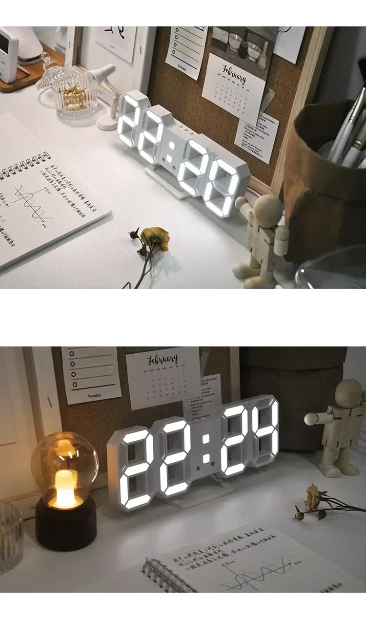 Digital Wall Clock Desk Watches Electronic Alarm Modern Home Decoration for Bedroom Decor Interior Led Table Clocks Living Room