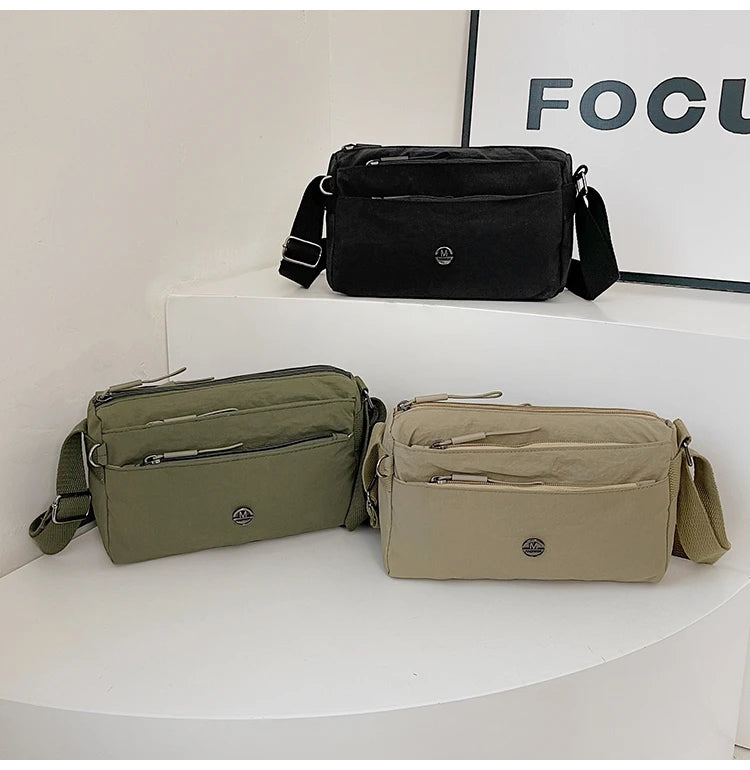 Crossbody bag for ladies - new trendy canvas shoulder bag that is versatile and fashionable, lightweight and spacious, featuring