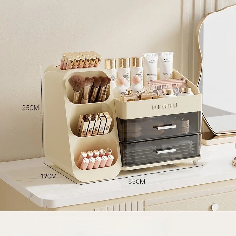 Cosmetics Storage Box Home Dressing Table High-end Large Multi-functional Compartmentalized Storage Rack Pratical New Arrival