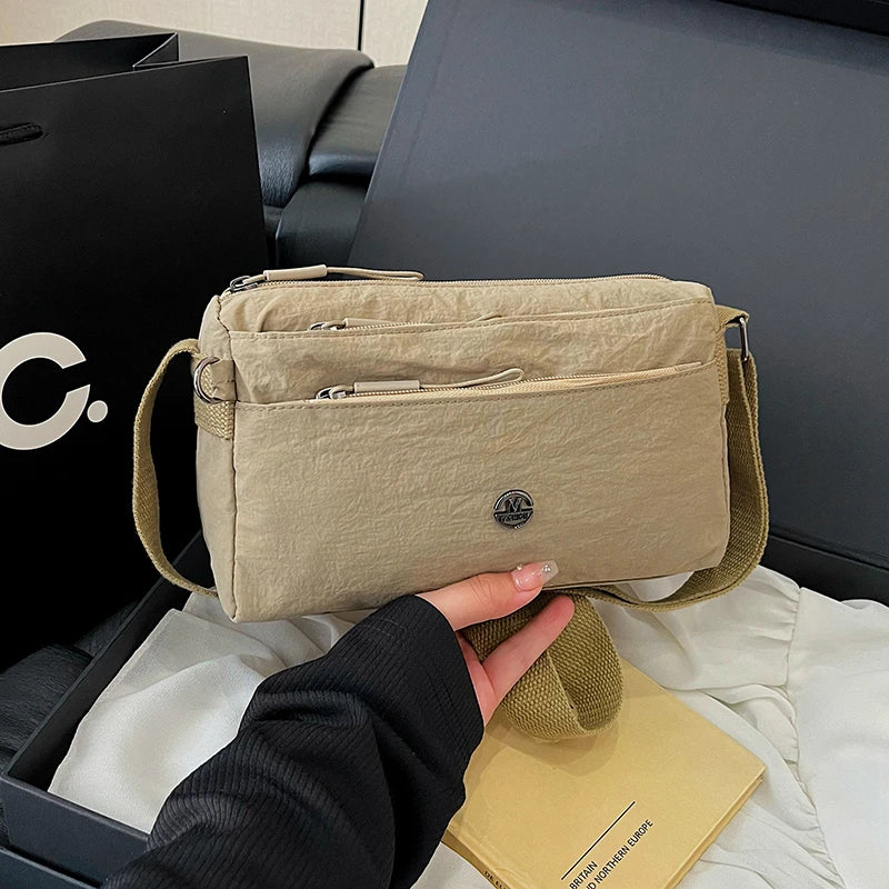 Crossbody bag for ladies - new trendy canvas shoulder bag that is versatile and fashionable, lightweight and spacious, featuring