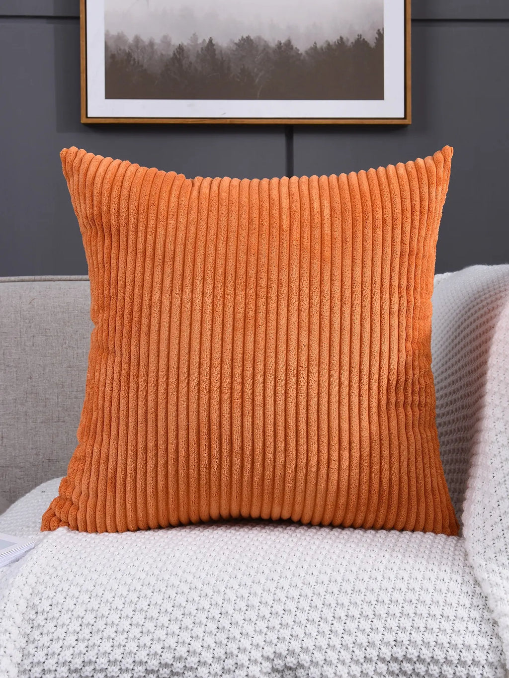 1 Pc Corduroy Decorative Throw Pillow Cover Soft Boho Striped Pillow Covers Modern Farmhouse Home Decor
