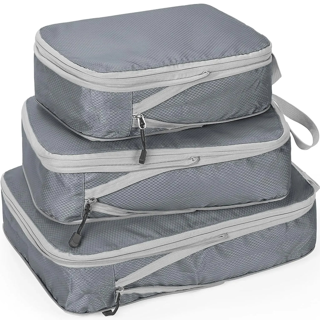 Travel Luggage Organizer Compression Packing Cubes for Carry on Luggage Large Capacity Suitcase Bags Set Waterproof Storage Bags