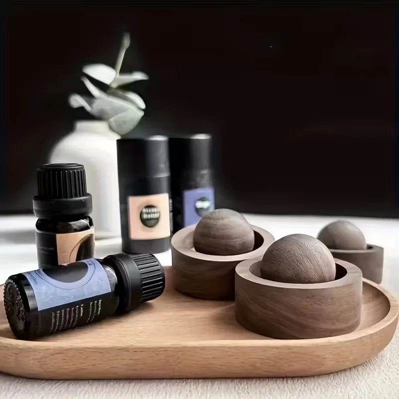 Rotating Wooden Aroma Diffuser for Car & Bedroom Diffuser,Air Freshener, Ideal Home Fragrance Gift