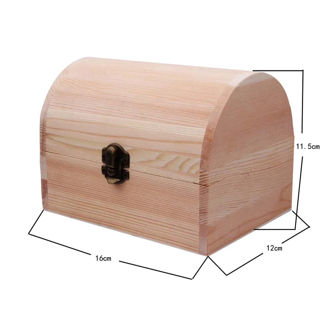 Decorate Wooden box Trinket Jewellery Keepsake Pine Plain Storage Wedding Wooden Arched Hinged Boxes Practical