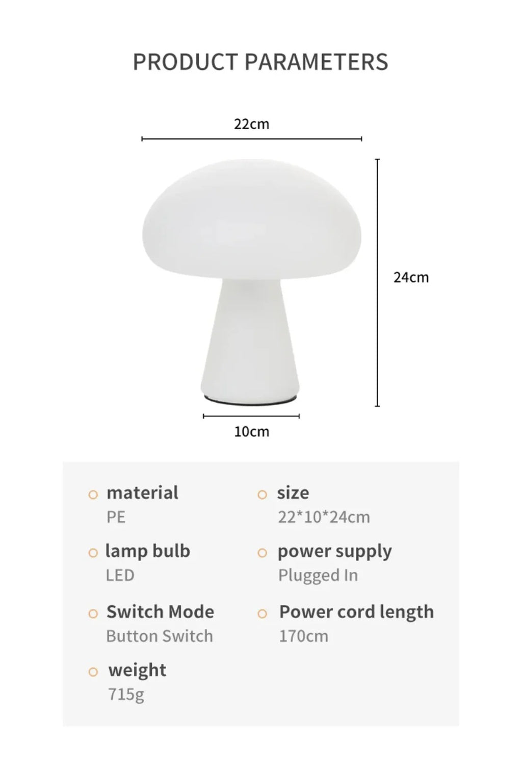 Classic Mushroom Table Lamp Modern Bauhaus Art Table Lamp Bedroom Bedside Lamp Danish Designer Orange Decorative Table Lamp