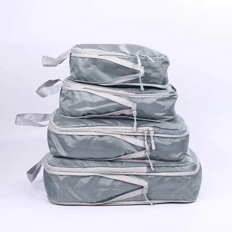 Travel Luggage Organizer Compression Packing Cubes for Carry on Luggage Large Capacity Suitcase Bags Set Waterproof Storage Bags