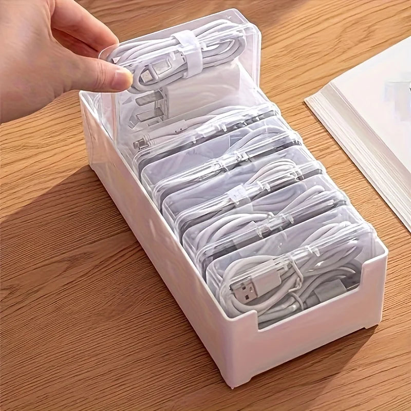 Cable Organizer Boxes -Desktop Cable Management,Charging Cable and Accessories Organizer, Desk&Drawer Organizer for Home Storage