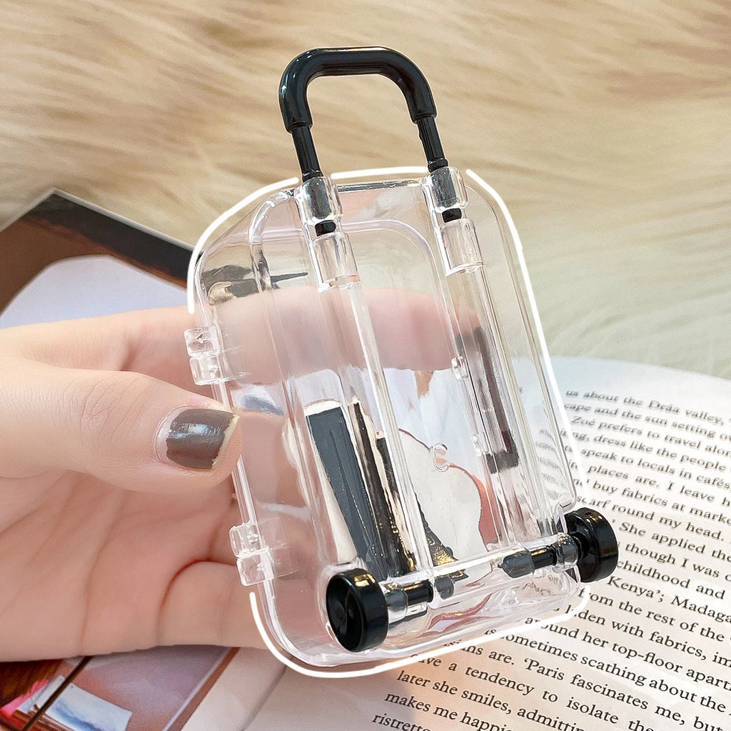 Mini Luggage Storage Box Cute Clear Suitcase Candy Box Creative Wedding Candy Box Small Trolley Case Jewellery Organiser
