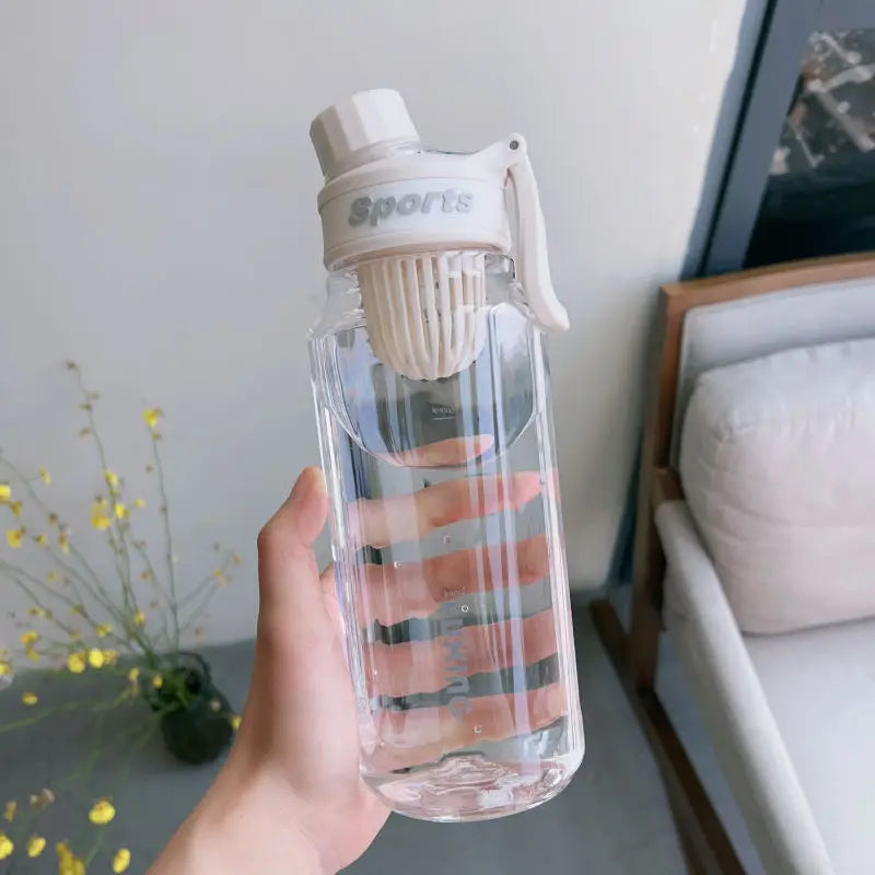 750/1000ml Reusable Water Bottle with Tea Infuser High-Capacity BPA Free Leak-Proof Design for Travel OutdoorSports  & Car Use