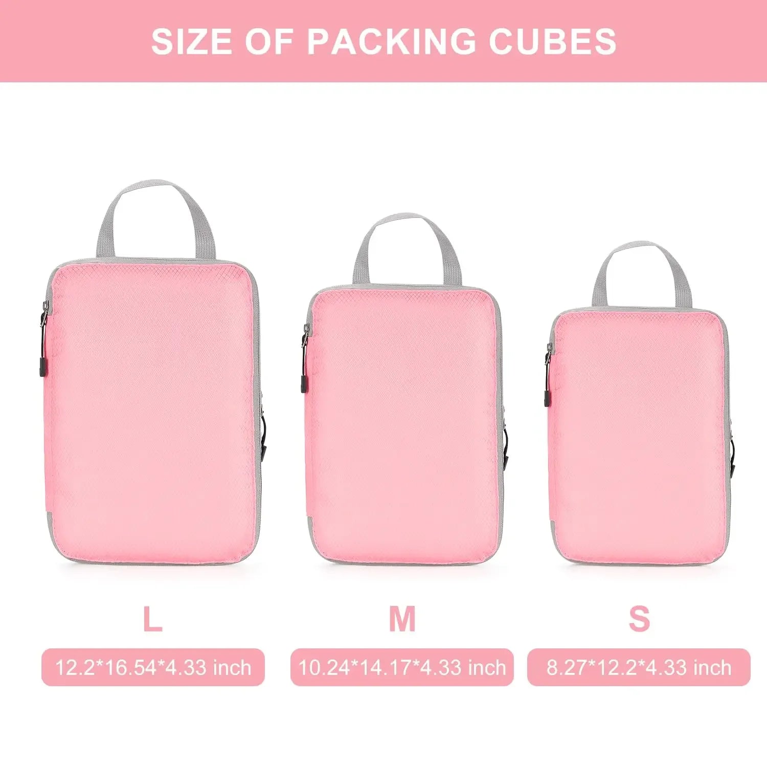 Travel Luggage Organizer Compression Packing Cubes for Carry on Luggage Large Capacity Suitcase Bags Set Waterproof Storage Bags